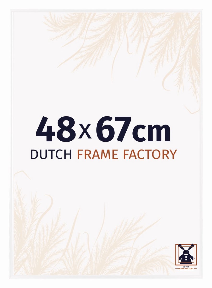 Dutch Frame Factory Fotolijst 48x67 cm - Kunststof - Wit Hoogglans - Easy