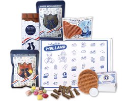 Holland brievenbus Pakket Dutch Moment - Kerstpakket - Hollandse cadeautjes - Cadeaupakket - Geschenkset voor vrouw en man met o.m. Hollandse stroopwafels, chocolade en snoepjes