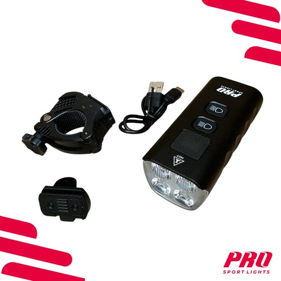 Fietsverlichting voorlicht Performance 1800 Lumen Fietslamp - USB Oplaadbaar - Koplamp Fiets - LED Racefiets / Mountainbike — afbeelding 5