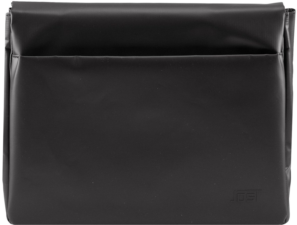 JOST schoudertas business tas met laptopvak Tolja Messenger Bag Black zwart