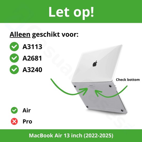 Lunso - MacBook Air 13 pouces M2 (2022) - Housse de protection Armor avec pattes - Beige