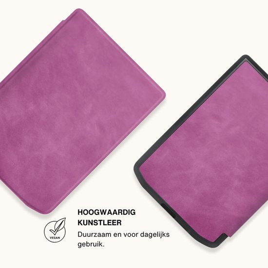 Lunso PocketBook Verse / Verse Pro / Verse Color Slim hard case hoes (6 inch) - sleepcover - Paars van Lunso — afbeelding 2