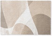 Deurmat 90x60 cm - Droogloopmat Vloeiende vlakken - Harmonieus - Golvend - Mat voor binnen - Schoonloopmat - Deurmatten met print - Inloopmat