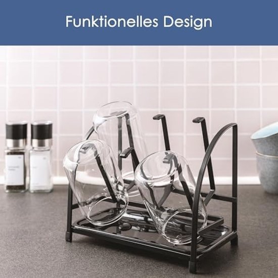 PromoHome Universele Flessen Droogstaander - Zwarte Metalendrager voor ...
