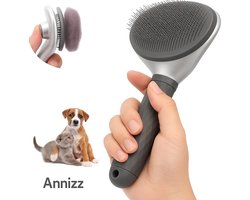 De perfecte Haarborstel voor Huisdieren - Kat - Hond - Verwijdert haar met 1 druk op knop - Haarverwijderaar - Kattenverzorging - Vacht- & Pootverzorging - Kattenborstel - Hondenborstel - Kattenhaar - Dierenborstel - Borstel hond - Borstel kat