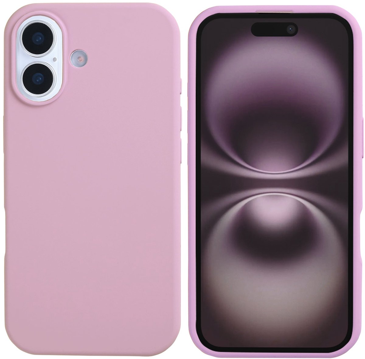 Rixus Soft TPU Phone Case For iPhone 17 Pink