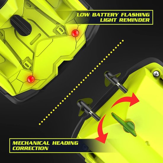 Op afstand bestuurbare motorboot voor kids en volwassenen - RC boot met LED licht - Speedboot voor waterplezier — afbeelding 2