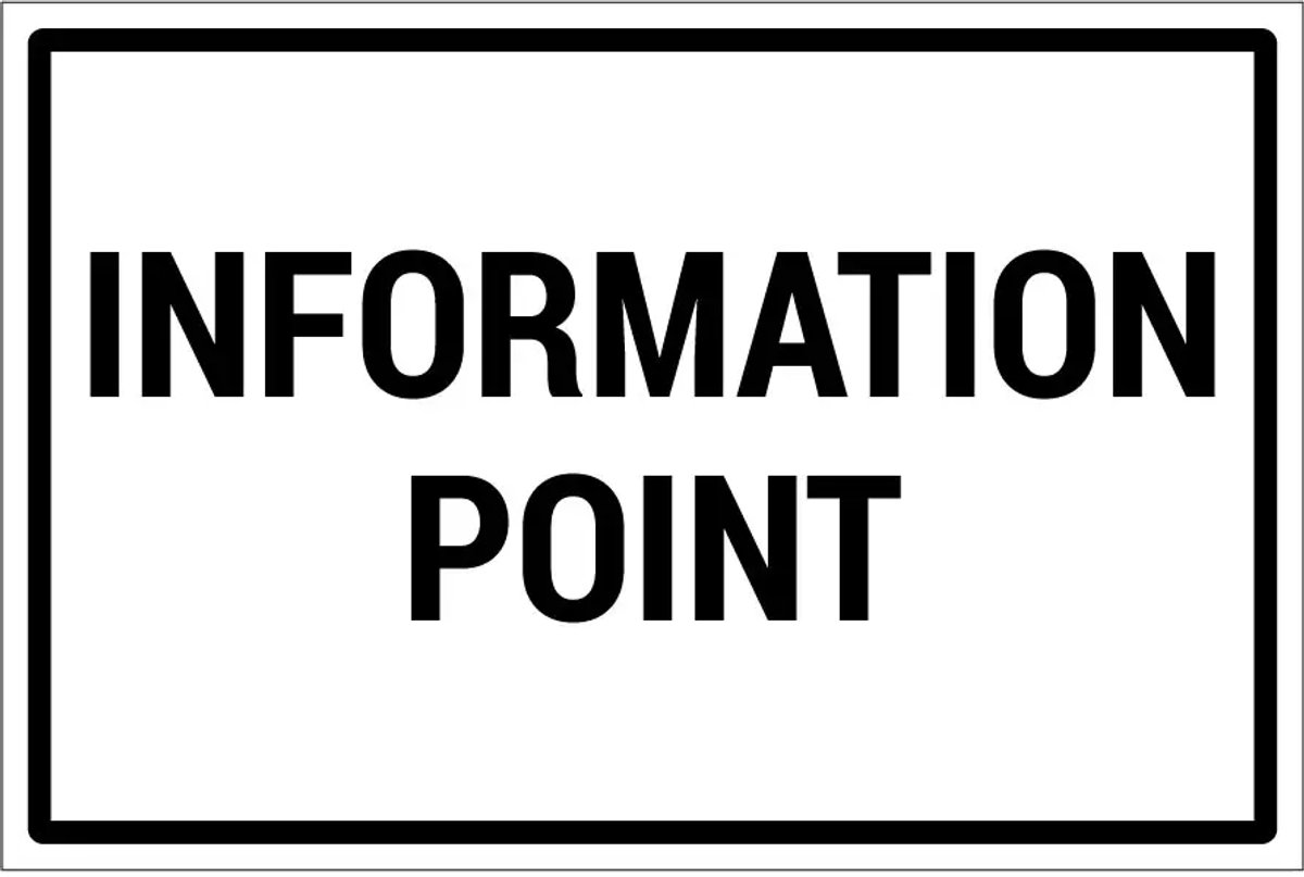 Information point sticker | 18 x 12 cm