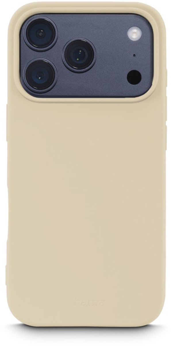 Hama hoesje geschikt voor Iphone 17 Pro - Fantastic Feel cover - Beige
