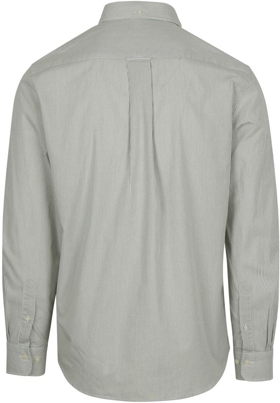 Chemise banquier en popeline Gant à rayures vertes - Taille M - Homme - Chemises décontractées