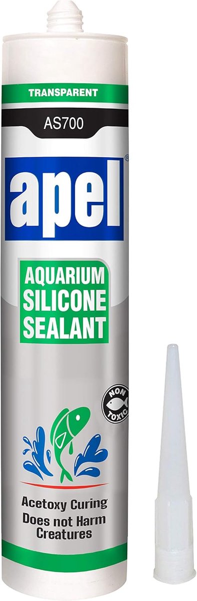 Mitreapel AS700 Aquarium Silicone – 310 ml – Transparant – Siliconenkit – Sterke en Waterdichte Afdichting – Veilig voor Aquariums – Snelle en Betrouwbare Hechting – Aquarium Sealant