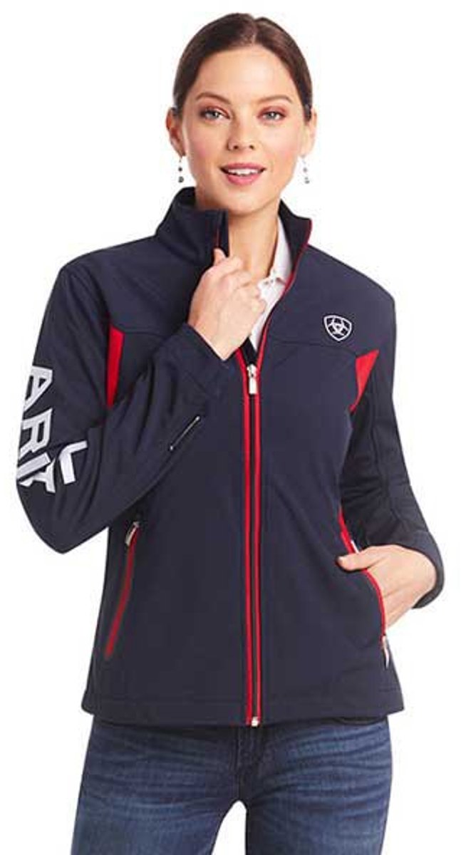 Ariat New Team Softshell Vrouwenjas Blauw S Vrouw