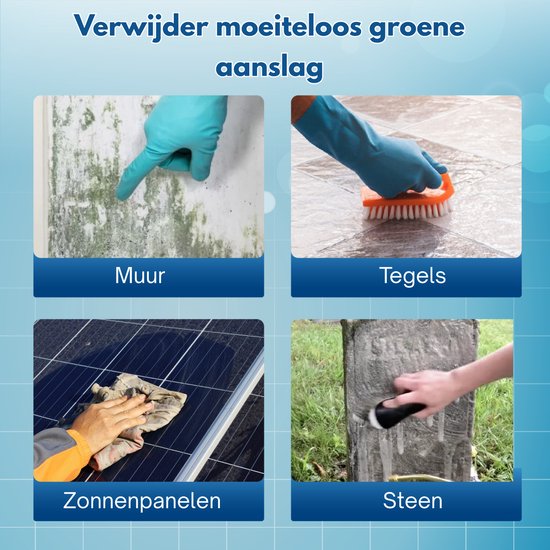 6x 3G Professioneel Groene Aanslag Verwijderaar 1 liter - Groene Aanslag Reiniger - Terras Reiniger - Mos Verwijderaar - Terras Schoonmaken - Oprit Reiniger - 6-Pack — afbeelding 5