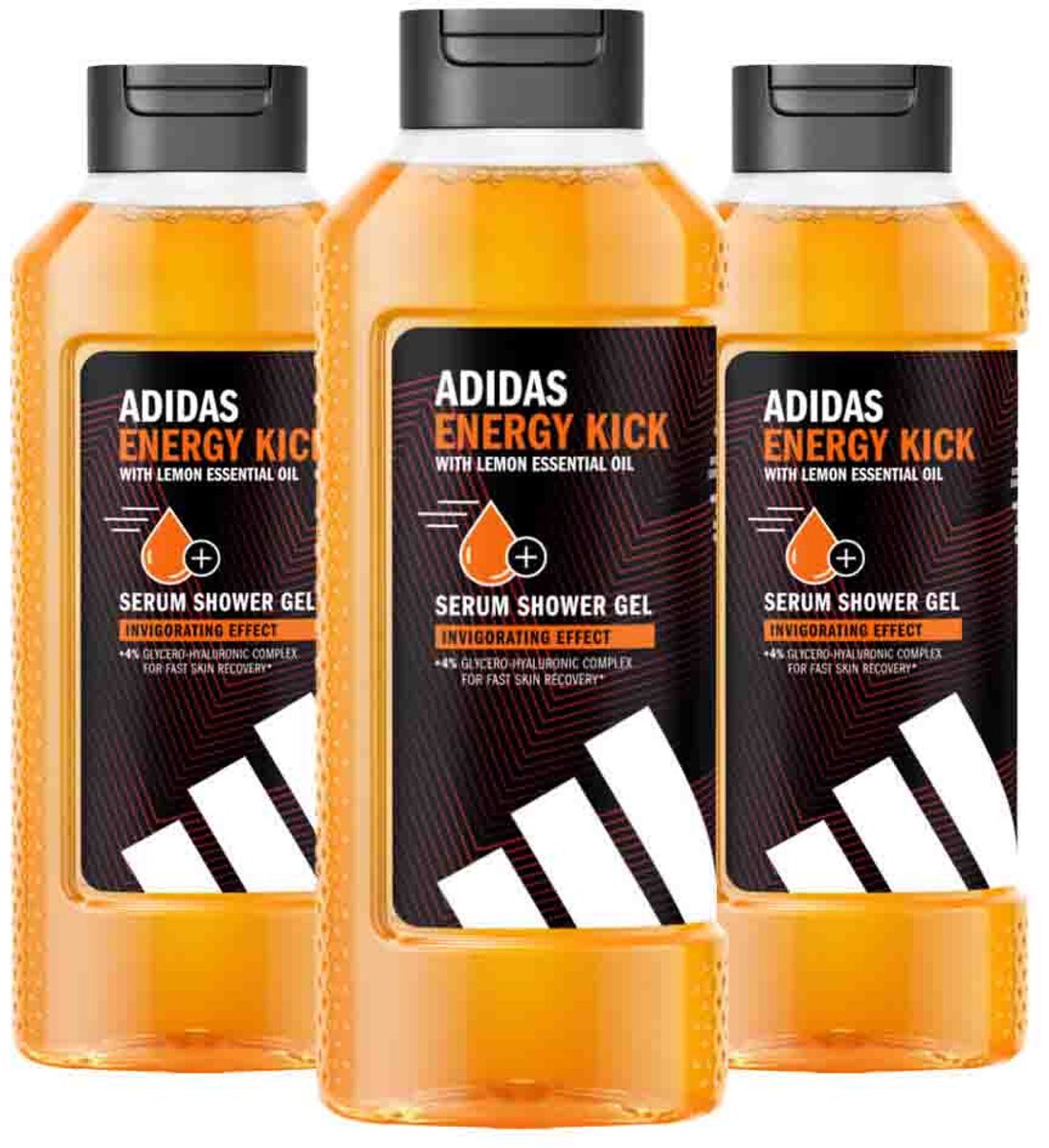 Adidas Shower Gel Active Skin & Mind Energy Kick M - 3 x 400 ml - Voordeelverpakking
