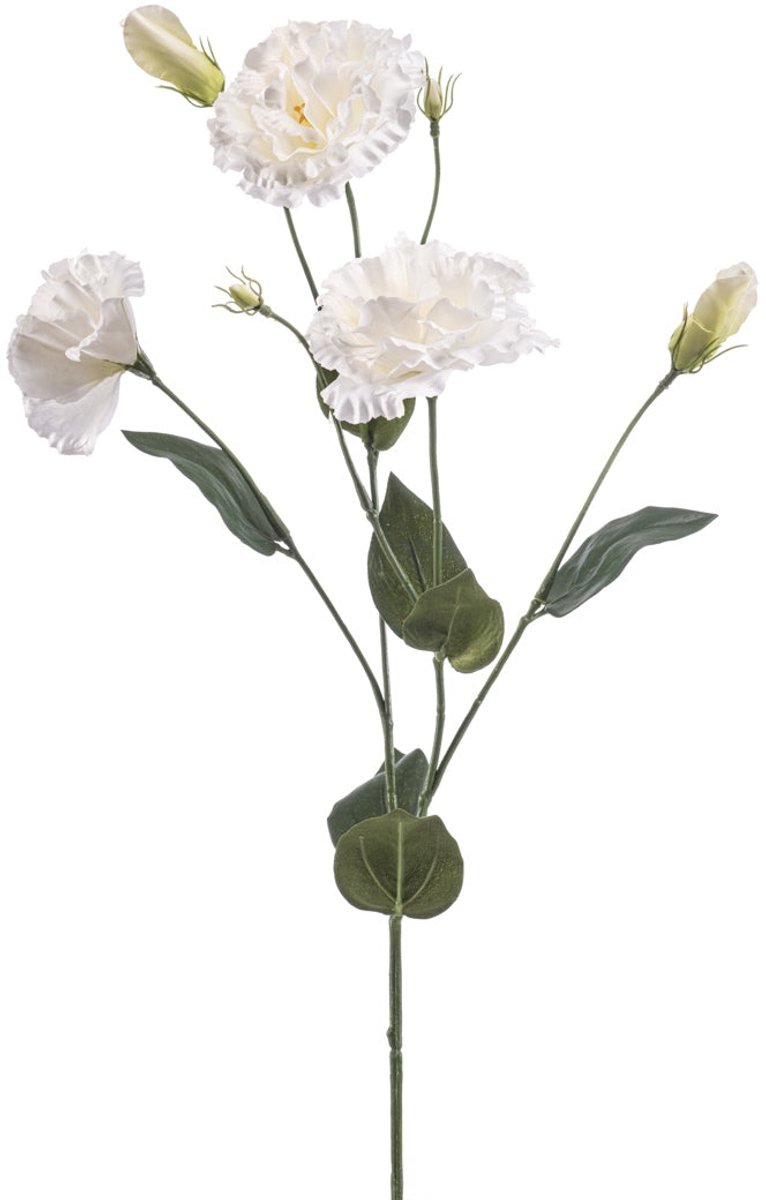 Emerald Kunstbloem Eustoma 75cm crème - Kunstplant voor binnen