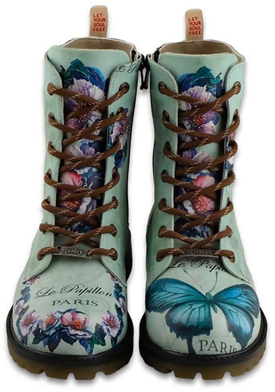 GOBY - Fleurs - Bottes pour femmes - Baskets pour femmes - Bottes femmes - Haute qualité - Fait main - Taille 42