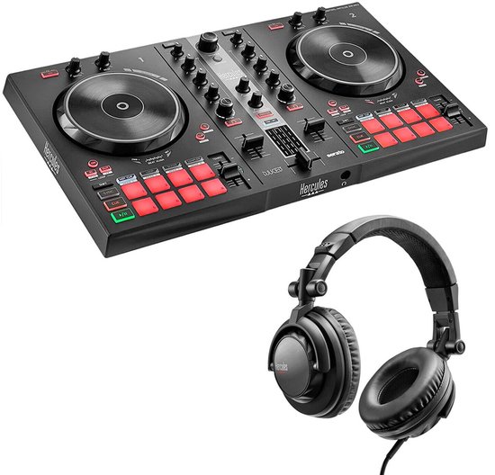Hercules Inpulse 300 MK2 + Hercules DJ45 – DJ-controller en DJ-koptelefoon Bundle – Voor Beginners en Gevorderden