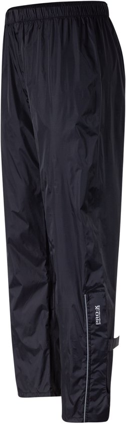 Zwarte lichtgewicht extra lange regenbroek Tramp van Pro-X Elements XXL
