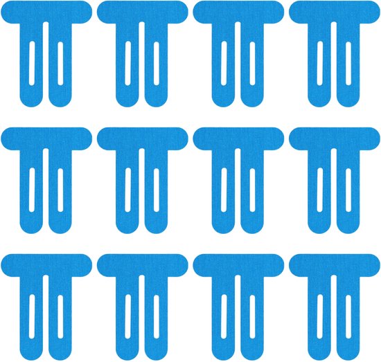12 Stuks Kinesiologie Tape Knie – Vooraf Gesneden Sporttape, Elastisch & Waterdicht Fysiotape, Pijnverlichting en Spierondersteuning bij Sport en Blessures – Blauw