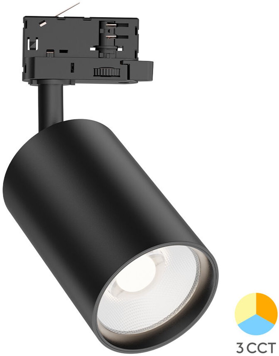 LED Railspot - Track Spot - Braytron - 3-Fase - 30W 2960lm 38D - Aanpasbare Lichtkleur CCT - Zwart