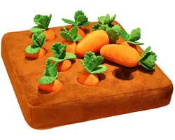 Hondenspeelgoed, educatief speelgoed voor honden, interactief pluche wortelspeelgoed, snuffelmatten, educatieve snuffelmatten, pluche groentespeelgoed voor honden