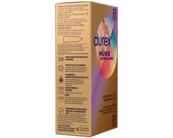 Durex Condooms Nude Extra Lube - 2 x 10 stuks - Voordeelverpakking