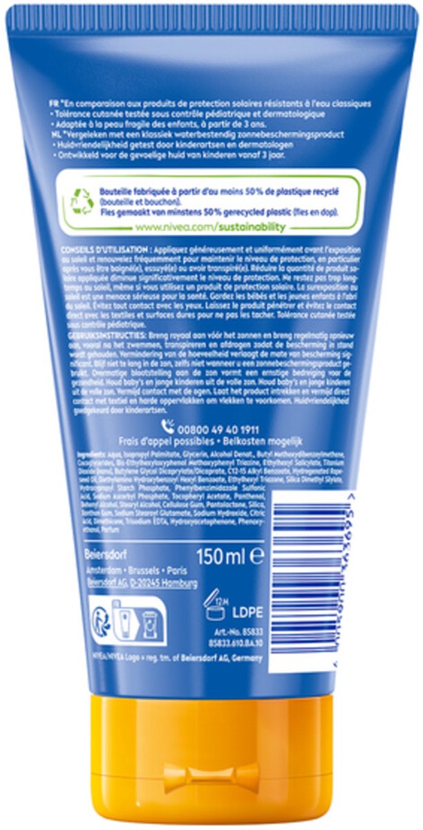 Nivea Sun Kids Protect & Play SPF 50+ 150 ml - 2 STUKS