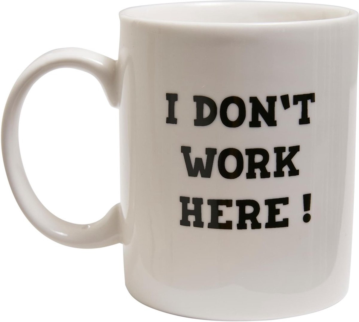 Mister Tee - Don´t Work Here Mok/beker - Wit