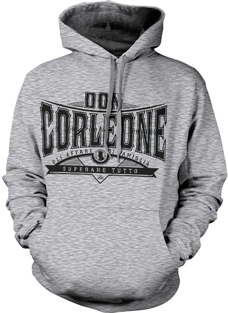 The Godfather Don Corleone Superano Tutto Hoodie Heather-Grey-S