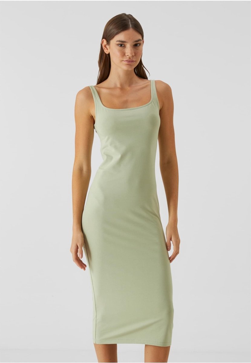 Urban Classics Basic jurk van katoen jersey Medium-lengte jurk XL Groen