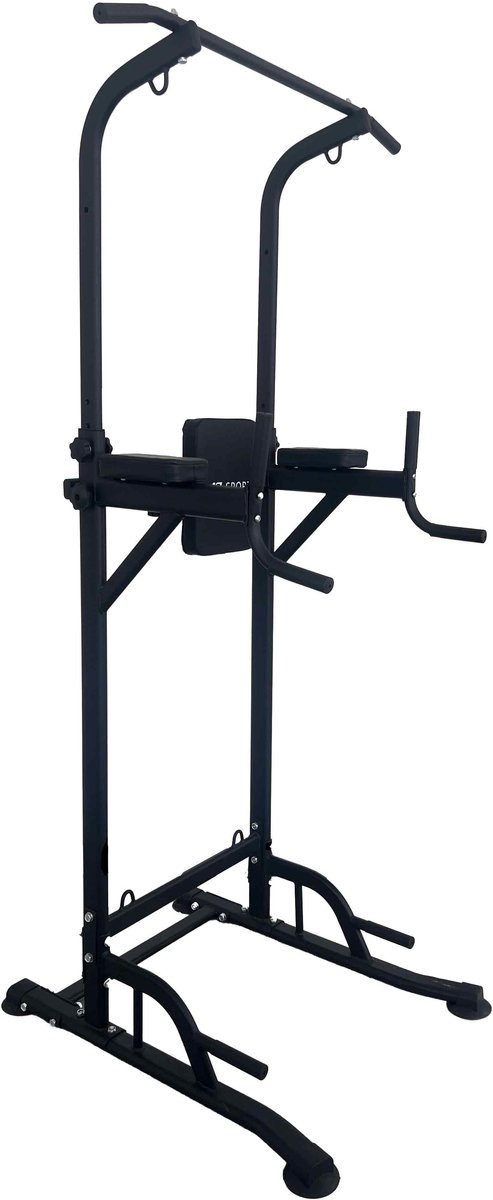 AJ-Sports Pull up station - Tower dip station - Pull up Bar - Krachtstation - Home Gym - Zwart