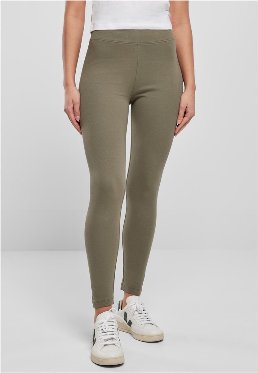 Urban Classics High Waist Jersey Legging XS Olijfgroen