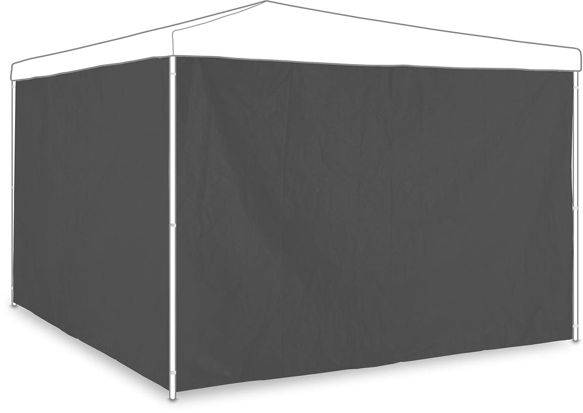 Set van 2 partytent zijwanden - bescherming tegen weer - grijs - waterdicht