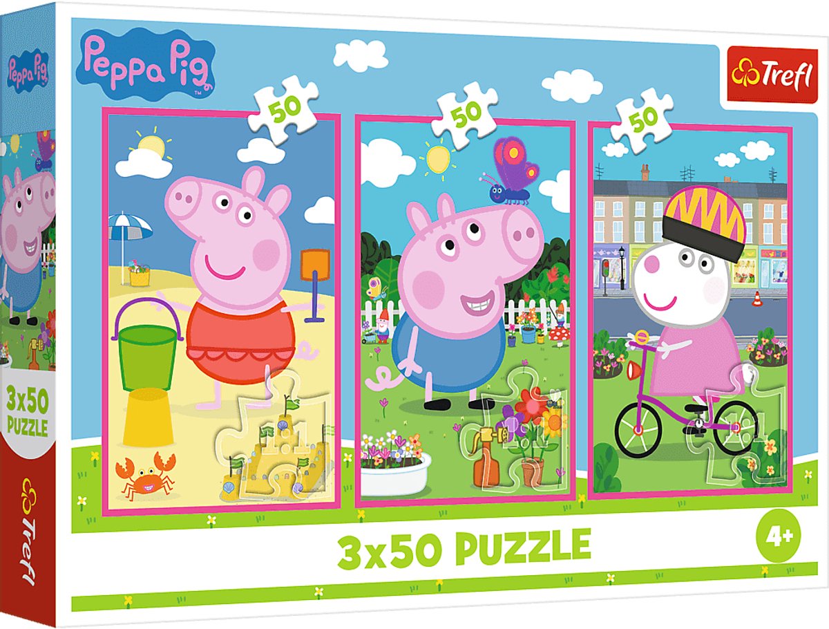 Puzzel - 3x50 - De kracht van vriendschap / Peppa Pigmix 70% 34877