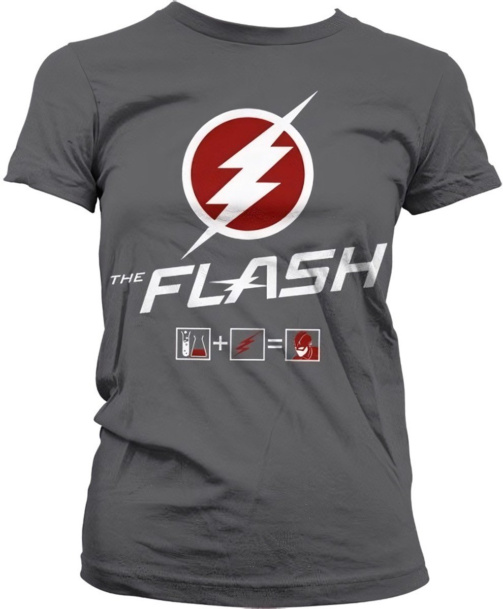 The Flash Riddle Girly T-Shirt Damen Dark-Grey-L