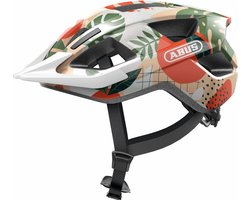 Fietshelm ABUS ADURO 3.0 orange palm S - 51-55 cm - wit - Geschikt voor gebruik op elektrische fietsen - stadsfietsen - 280 g