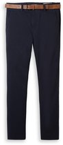 TOM TAILOR Slim Chino with belt Heren Broek - Maat 33/32