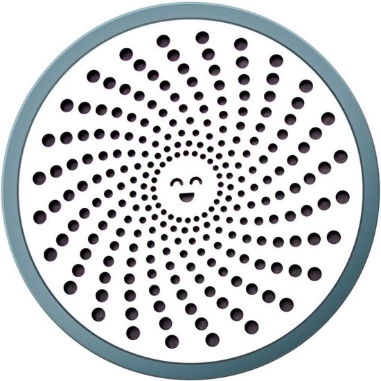 Couvercle de drain de douche - attrape-cheveux - protection de drain - bonne prise en main - facile à nettoyer - crépine en acier inoxydable - pour douche, baignoire, filtre de drain - visage souriant - 11 cm