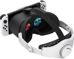 foto van VR-bril geschikt voor Nintendo Switch/Switch OLED - met verstelbare HD-lenzen - 3D VR (Virtuele Realiteit) - Headset Games Accessoire Set - Switch VR Labo-bril Bril