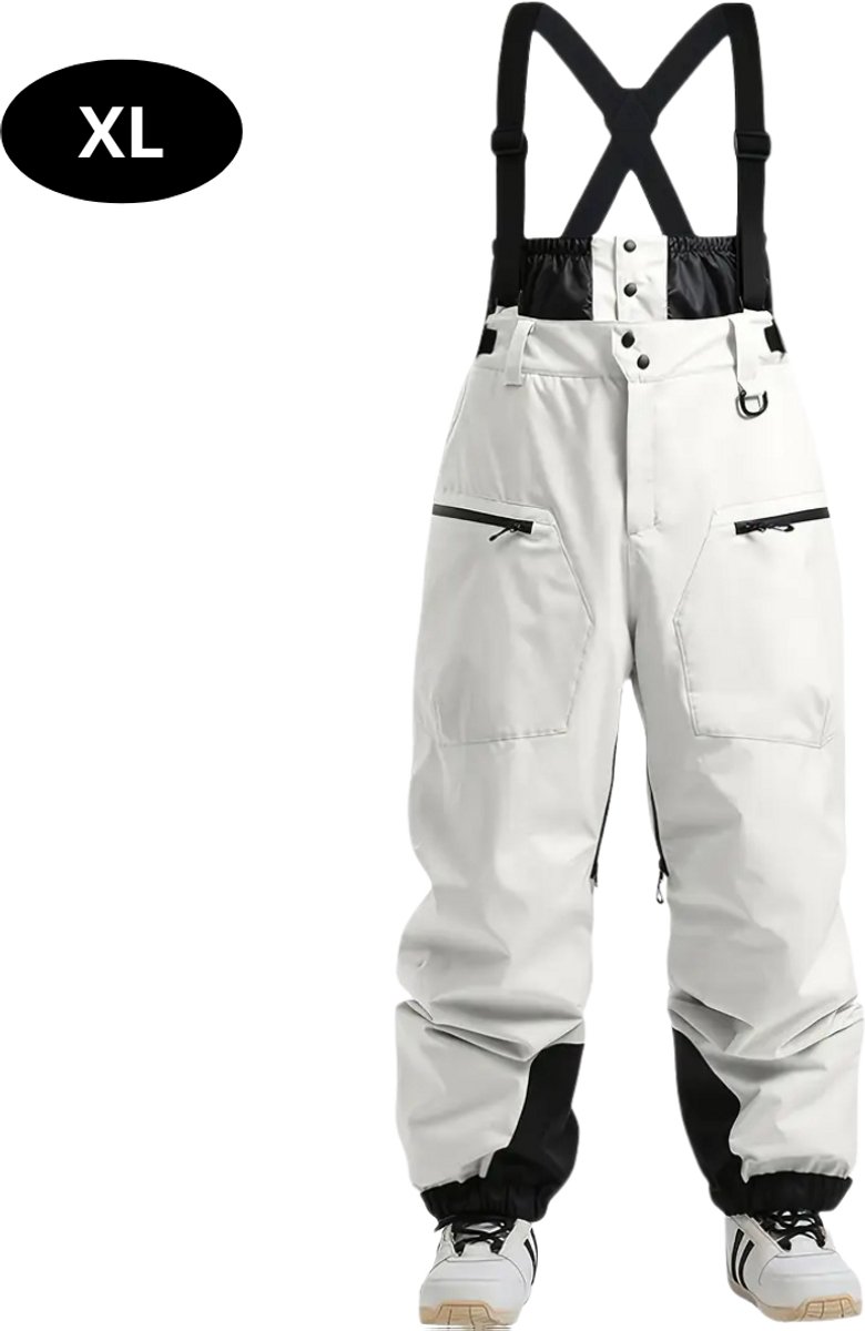 Nivard Skibroek Skipak Snowboard Broek Winterbroek Sneeuwbroek Heren Wintersport Beige