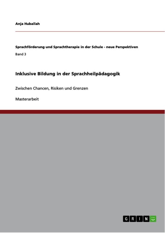Inklusive Bildung in der Sprachheilpädagogik - cover