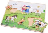 Puzzle de boutons en bois Fien & Teun - 6 pcs.