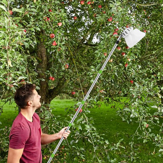 Ynkkvre - Telescopische Fruitplukker Tot 4.2m - Verstelbare Lange Steel Zonder Ladder - Voor Veilig Fruit Plukken Uit Hoge Bomen van Ynkkvre — afbeelding 5