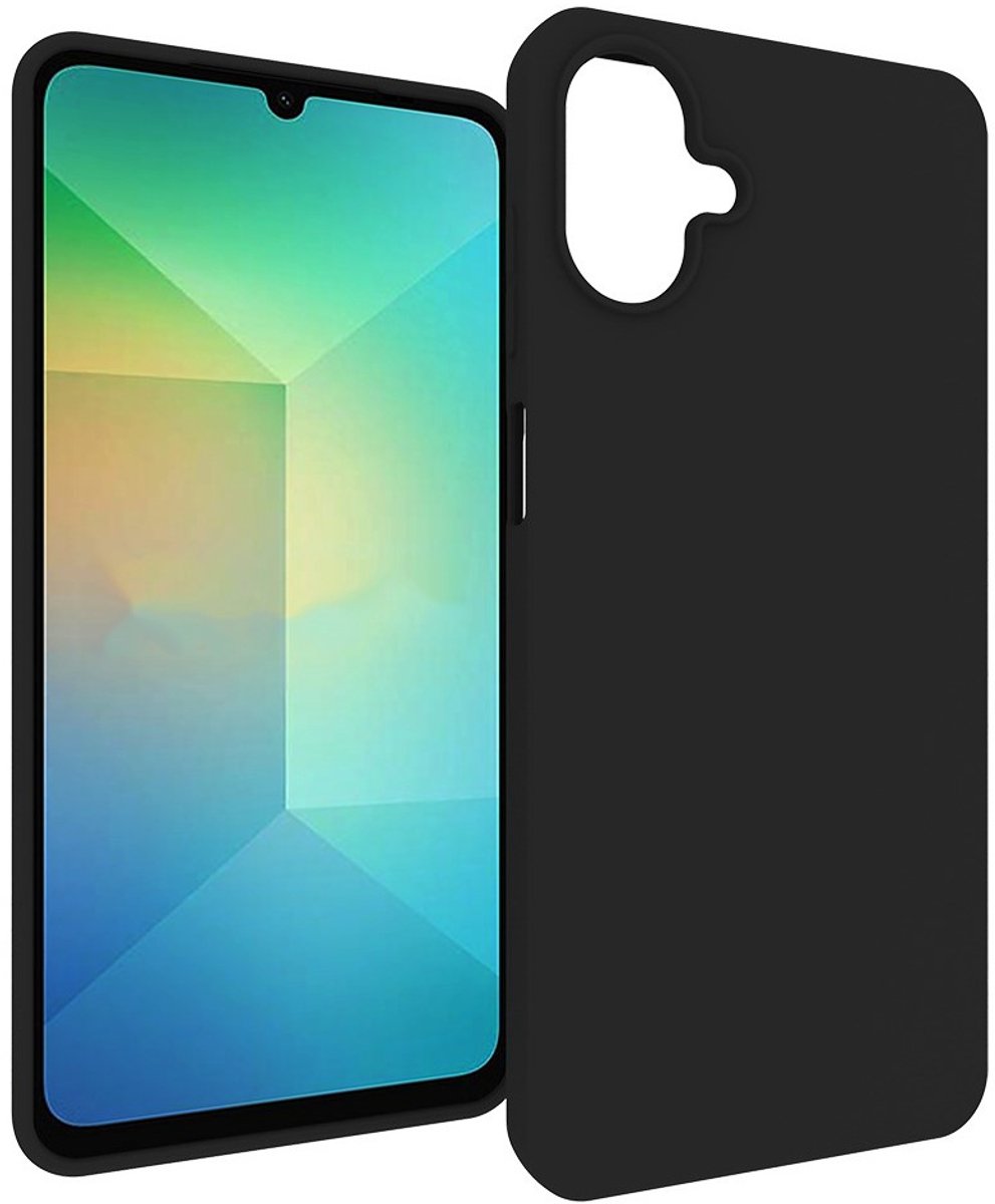 Soft Backcover Hoesje Geschikt voor: Samsung Galaxy A07 Silicone Zwart - ZT Accessoires