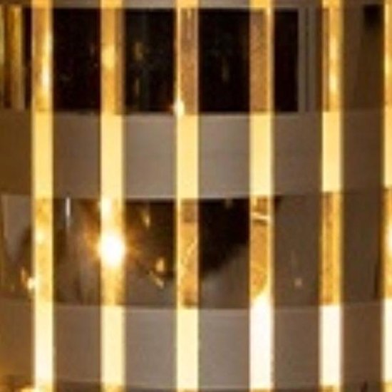 LED Cylinder glas ruit goud 9x12cm. van Anna's Collection — afbeelding 2