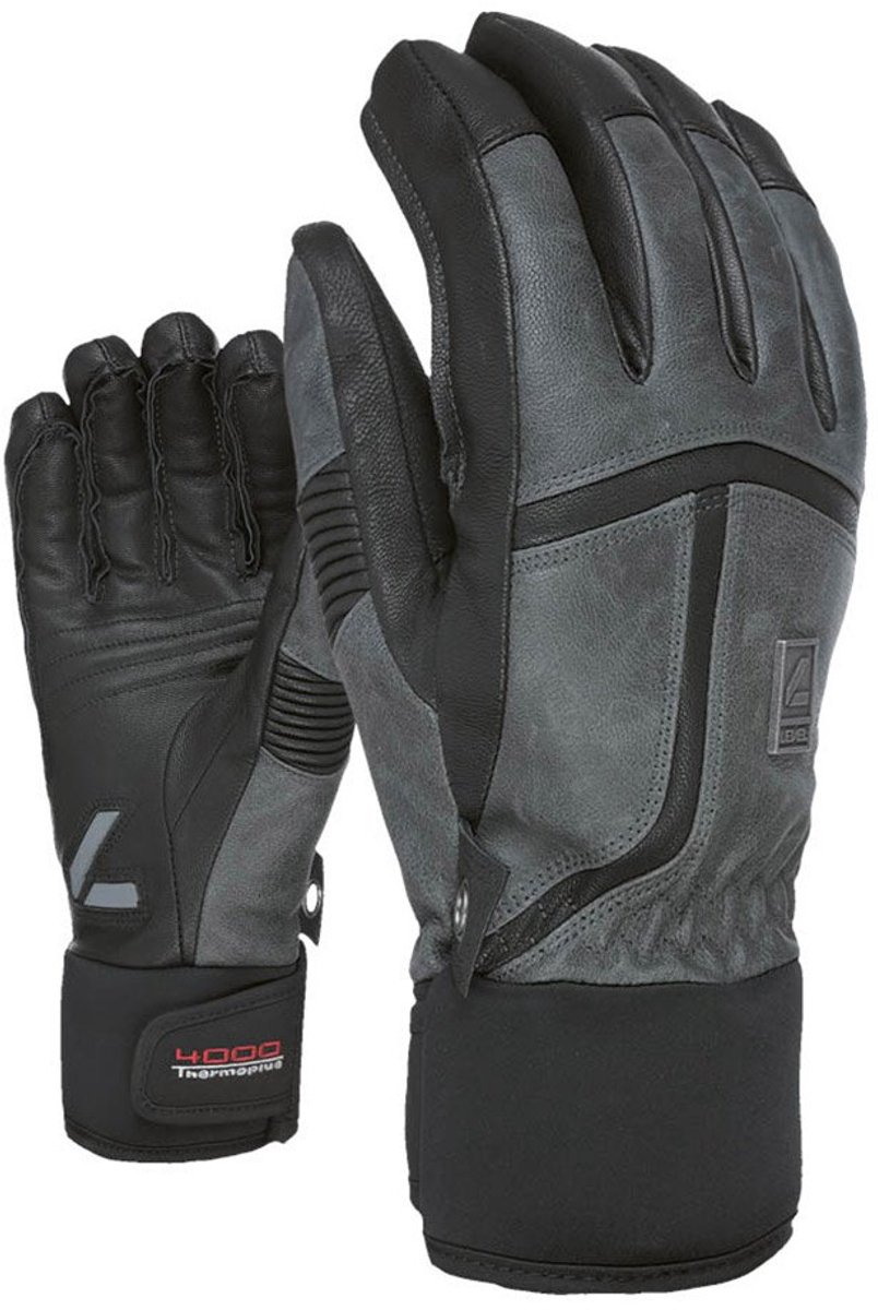 Level Off Piste Leather Handschoenen Grijs L Man