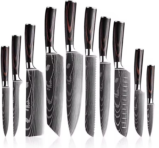 Kenshin Knives messenset 10-delig in geschenkdoos