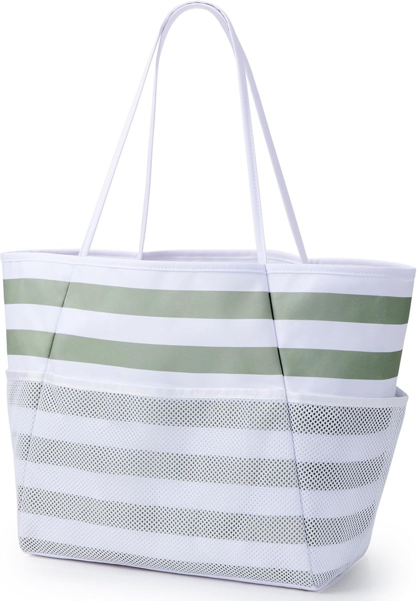 Grote Waterdichte Strandtas voor Dames - Zandproof Schouderhandtas en Boodschappentas