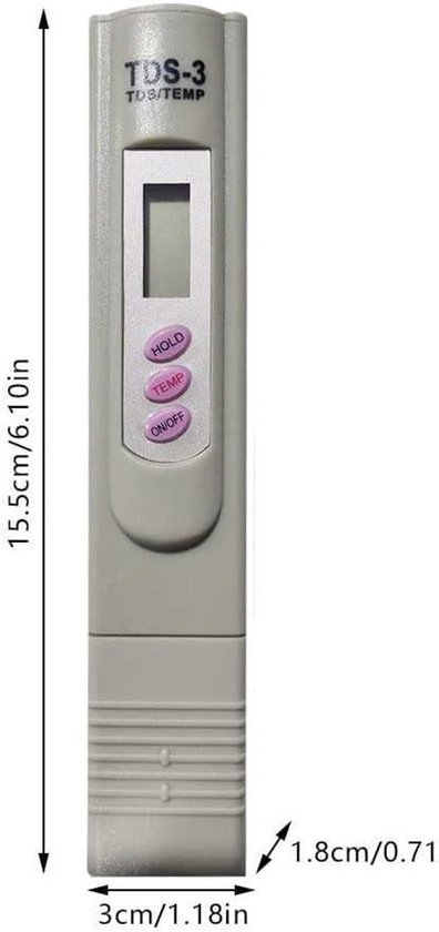 Jadeshay TDS Meter Digitale Watertester, 0-9990PPM Draagbare TDS Waterkwaliteitstest Pen Ppm Meter voor Drinkwater, Aquaria en meer