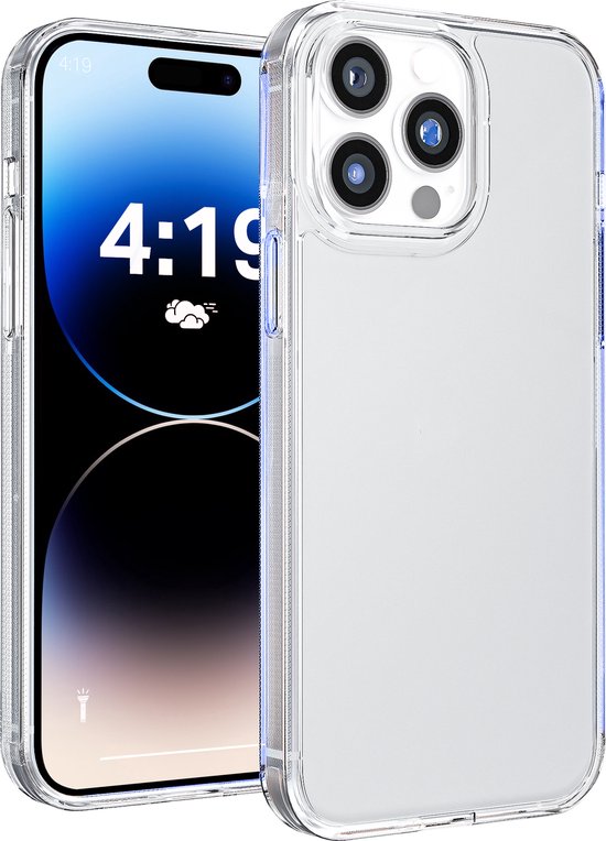 My Case telefoonhoesje geschikt voor Apple iPhone 14 Pro Max hoesje Transparant siliconen - backcover hoes